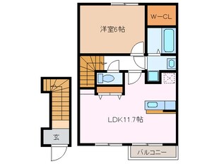 ブライトあらかわＡの物件間取画像